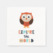 Serviette En Papier Cute Exploration Owl (Devant)