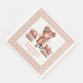 Serviette En Papier Cute Fairy 1st Birthday Whimsical Pink Paper  (Coin)