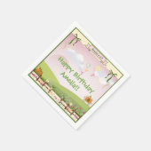 Serviette En Papier Cute Fairy Tale Citrouille Carriage Girl'anniversa (Coin)