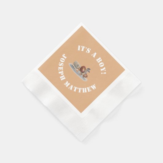 Serviette En Papier Cute farci Animaux Thématiques (Coin)