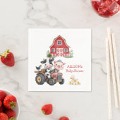 Serviette En Papier Cute Farm Animaux Cochon Vache Barnyard Baby showe (En situation)