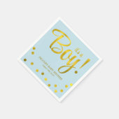 Serviette En Papier Cute Faux Gold Foil Confetti Boy Baby shower (Coin)