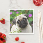 Serviette En Papier Cute Fawn couleur Carlin Chien Chien Chien Chien V (En situation)