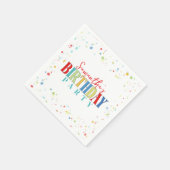 Serviette En Papier Cute fête d'anniversaire Confetti Custom (Coin)