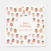 Serviette En Papier Cute fraise Anniversaire serviettes (Devant)