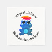 Serviette En Papier Cute Frog Custom Kindergarten Graduation Papier (Devant)