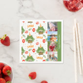 Serviette En Papier Cute Frog Motif Smile Texte Heureux Anniversaire P (En situation)