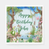 Serviette En Papier Cute Frog Prince fête d'anniversaire (Devant)