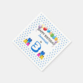 Serviette En Papier Cute Frogs Personnalisable Boys Party (Coin)