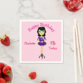 Serviette En Papier Cute Fun Girly Pamper Spa Party Thème pour les fil (En situation)
