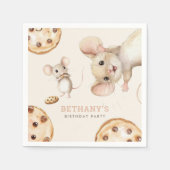 Serviette En Papier Cute Fun Mice Cookies N'Importe Quel Âge Anniversa (Devant)