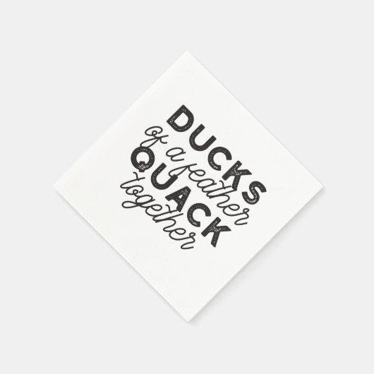 Serviette En Papier Cute Funny Canards Puns Citation II (Coin)