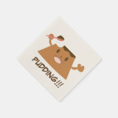Serviette En Papier Cute Funny Kawaii PUDDING au chocolat! ! (Coin)