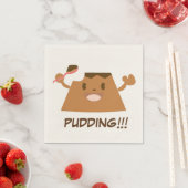 Serviette En Papier Cute Funny Kawaii PUDDING au chocolat! ! (En situation)