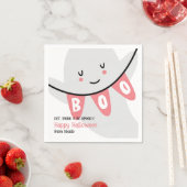 SERVIETTE EN PAPIER CUTE GHOST BOO HALLOWEEN KIDS TRAITER (En situation)