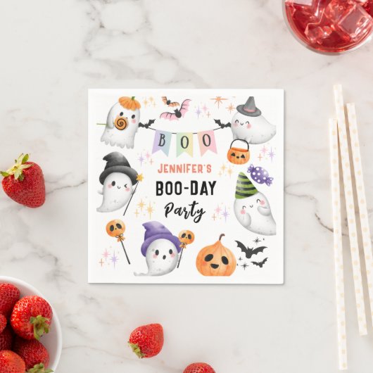 Serviette En Papier Cute Ghost Spooktacular Halloween Anniversaire (En situation)