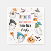 Serviette En Papier Cute Ghost Spooktacular Halloween Boy Anniversaire (Devant)