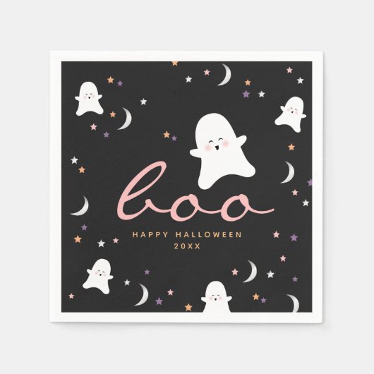 Serviette En Papier Cute Ghosts Boo Halloween (Devant)