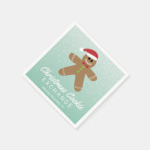 Serviette En Papier Cute Gingerbread Man Christmas Cookie Exchange (Coin)