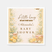 Serviette En Papier Cute Gingham Honey Bee Baby Shower (Devant)