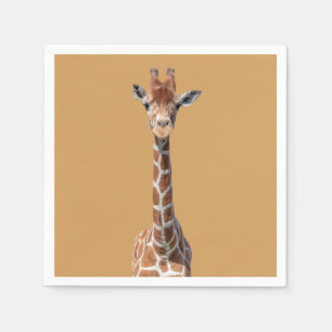 Serviette En Papier Cute giraffe face