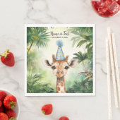 Serviette En Papier Cute Giraffe Jungle Baby Shower Party Beautiful (En situation)