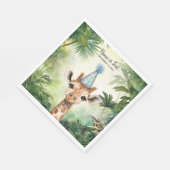 Serviette En Papier Cute Giraffe Jungle Baby Shower Party Beautiful (Coin)
