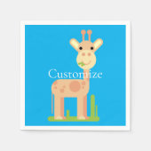 Serviette En Papier Cute Giraffe Munching Thunder_Cove (Devant)