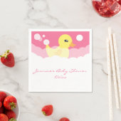 Serviette En Papier Cute Girl Caoutchouc Baby shower Ducky (En situation)