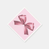 Serviette En Papier Cute Girl Rose Satin Aesthétique Bow (Coin)