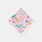 Serviette En Papier Cute Girly Custom 21st Birthday Cocktails (Coin)