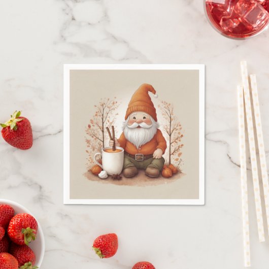 Serviette En Papier Cute Gnome (En situation)