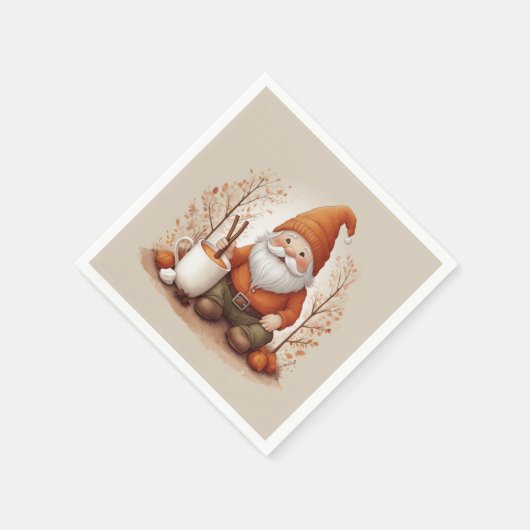 Serviette En Papier Cute Gnome (Coin)