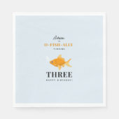 Serviette En Papier Cute Goldfish Anniversaire de enfant de natation (Devant)