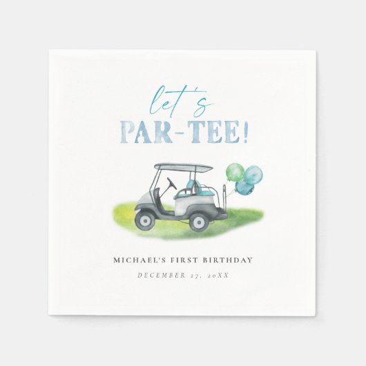 Serviette En Papier Cute Golf Part Putt Party (Devant)