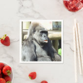 SERVIETTE EN PAPIER CUTE GORILLA (En situation)