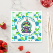 Serviette En Papier Cute Grenouille à thème Garçon d'anniversaire (En situation)