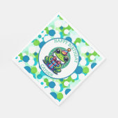 Serviette En Papier Cute Grenouille à thème Garçon d'anniversaire (Coin)