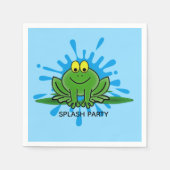 Serviette En Papier Cute Grenouille verte Papier design Napkins (Devant)