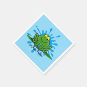 Serviette En Papier Cute Grenouille verte Papier design Napkins (Coin)