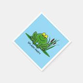 Serviette En Papier Cute Grenouille verte Papier design Napkins (Coin)