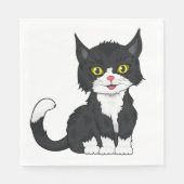 Serviette En Papier Cute Gris Kitten Kitty Cartoon Gris Chat (Devant)
