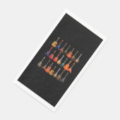 Serviette En Papier Cute Guitar Rock and Roll Musical Instruments (Coin)