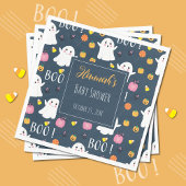 Serviette En Papier Cute Halloween Fantômes bleu foncé Papier Napkin