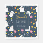 Serviette En Papier Cute Halloween Fantômes bleu foncé Papier Napkin (Devant)
