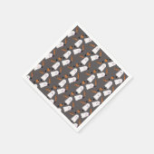 Serviette En Papier Cute Halloween Ghost Ghoul Orange Grey Confetti (Coin)
