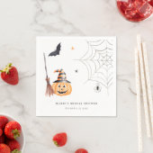 Serviette En Papier Cute Halloween Pumpkin Toile d'araignée Baby Showe (En situation)
