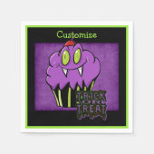 Serviette En Papier Cute Halloween violet Vampire Cupcake Napkins (Devant)