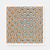 Serviette En Papier Cute Happy Ginger Cat avec Papillon (Devant)