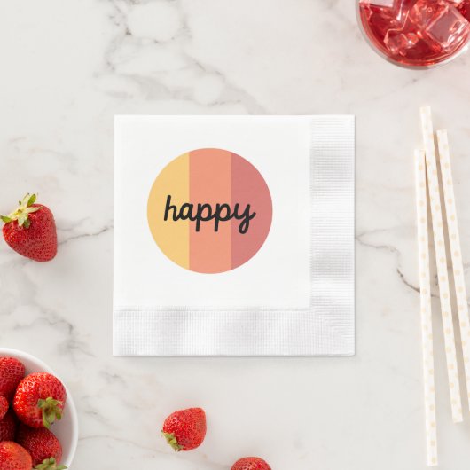 Serviette En Papier Cute Happy Napkin (En situation)